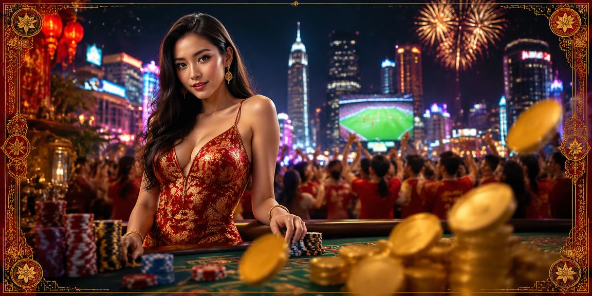 Cảnh không gian đăng nhập casino tại TP Hồ Chí Minh với ánh đèn neon